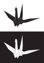 White origami crane, bird, paperÃ¢â¬â Stock Illustration